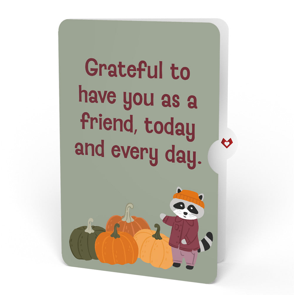 Woodland Animals Thanksgiving Day Parade Appreciation Pop-Up Card and Sentiment Set for Friend