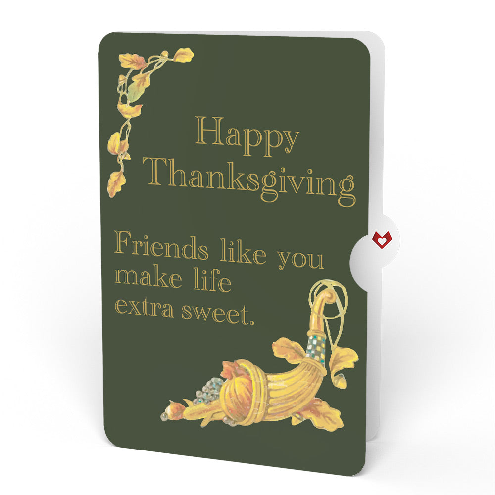 Thanksgiving Greetings Vintage Turkey Pop-Up Card and Sentiment Set for Friend