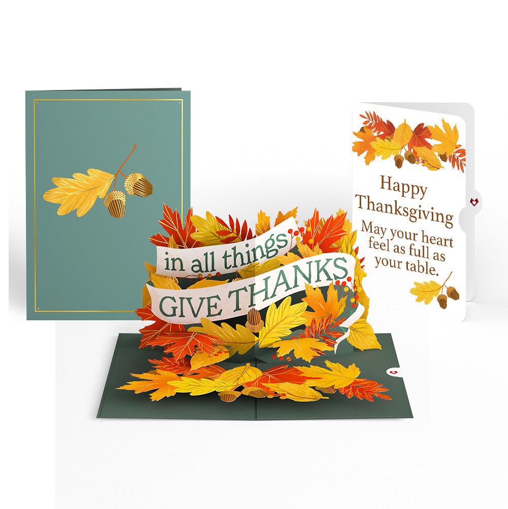 In All Things, Give Thanks Thanksgiving Pop-Up Card and Sentiment Set