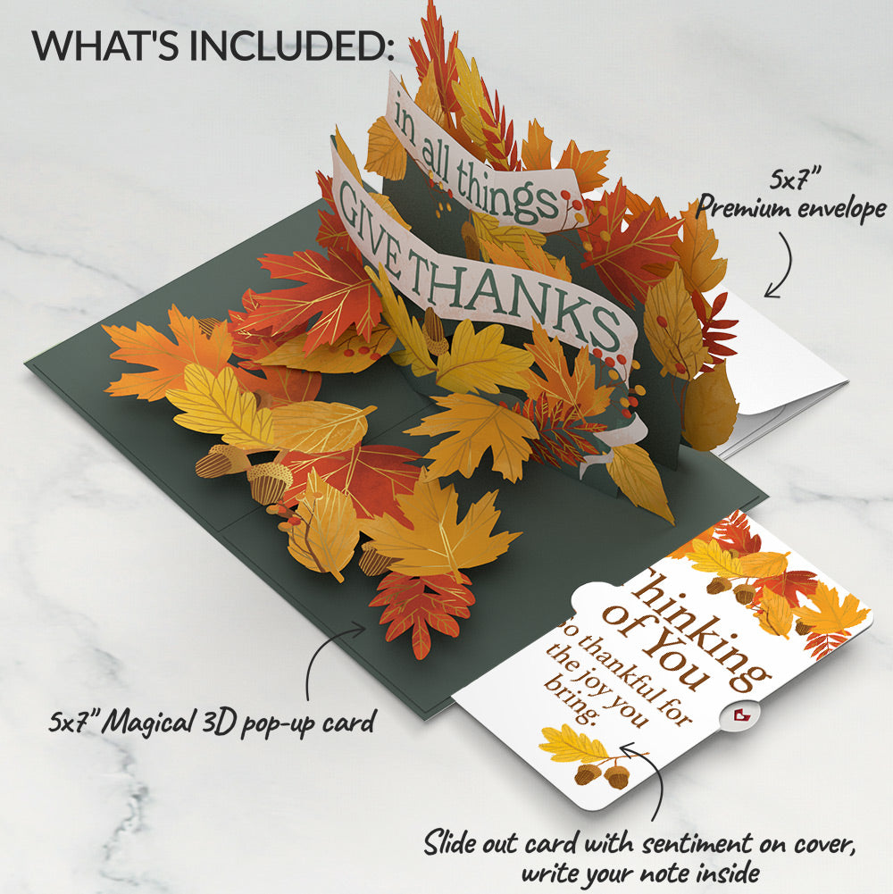 In All Things, Give Thanks Thinking of You Pop-Up Card and Sentiment Set