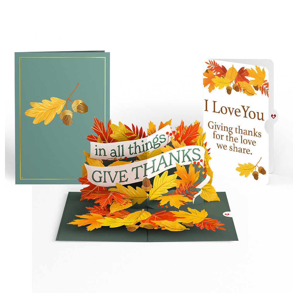 In All Things, Give Thanks Love Pop-Up Card and Sentiment Set