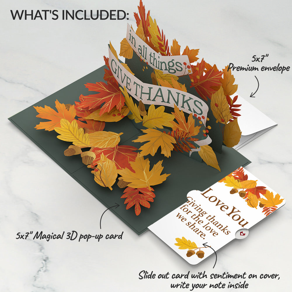 In All Things, Give Thanks Love Pop-Up Card and Sentiment Set