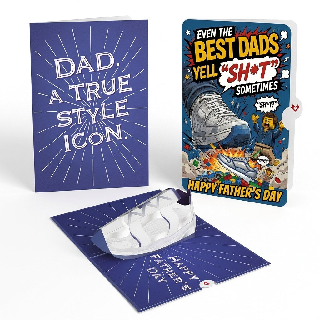 Dad Sneakers Father's Day Pop-Up Card and Sentiment Set – Lovepop