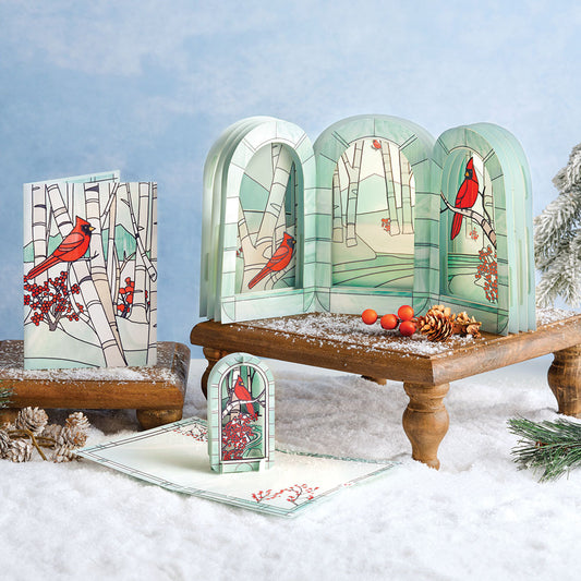 Stained Glass Winter Cardinal Bundle