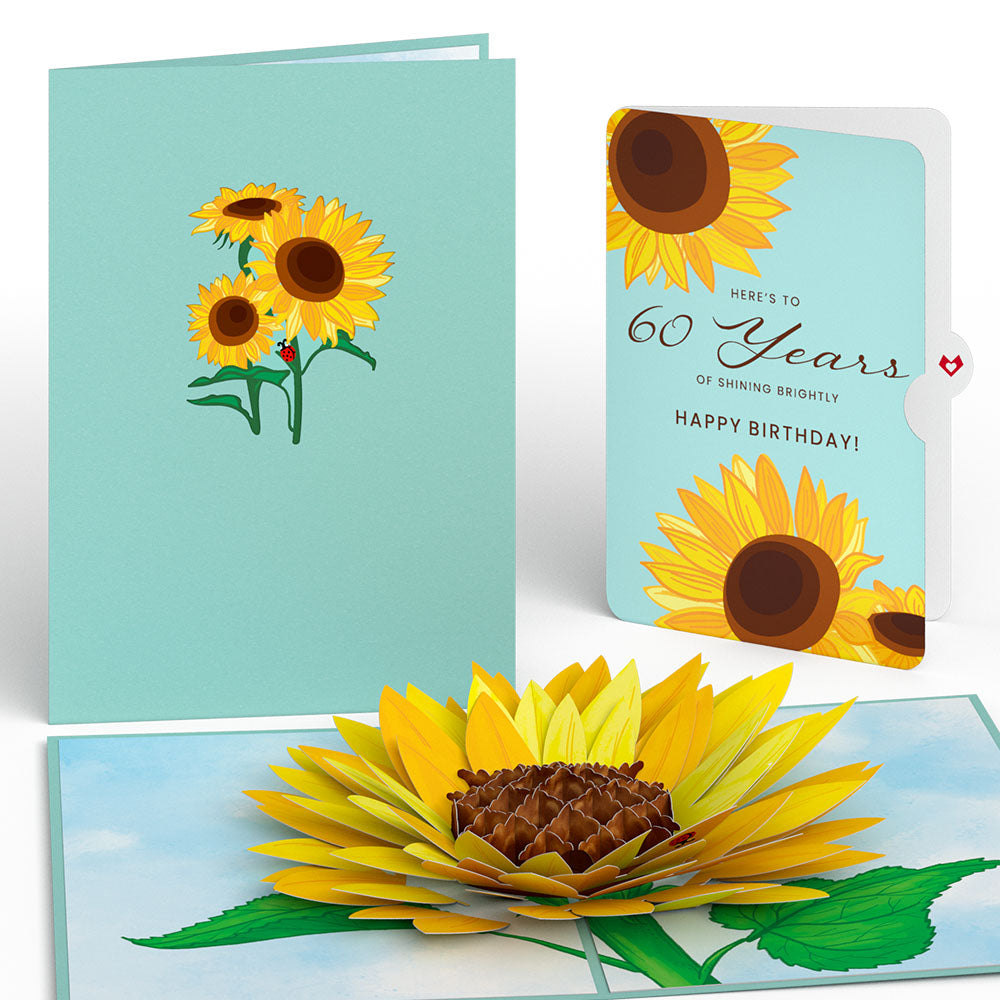 Sunflower 60th Birthday Pop-Up Card and Sentiment Set – Lovepop sunflower-60th-birthday-pop-up-card-and-sentiment-set-lovepop