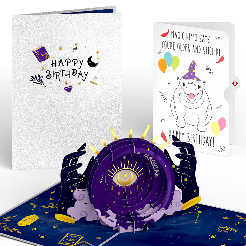 Magical Birthday with Magic Hippo Pop-Up Card and Sentiment Set