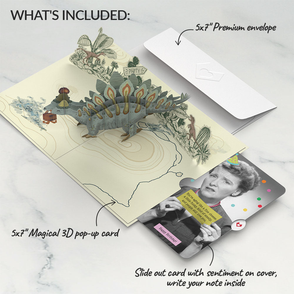 Happy Birthday You F*cking Fossil Pop-Up Card and Sentiment Set