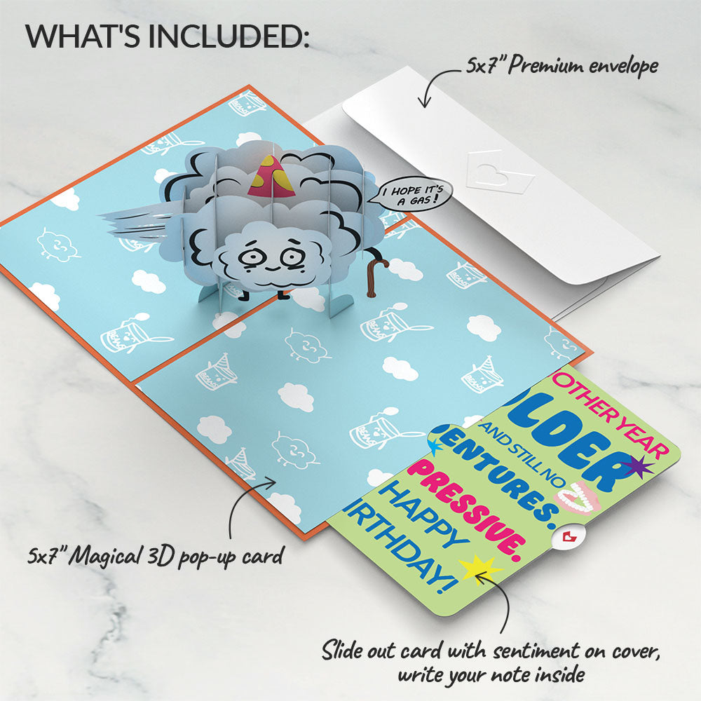 Happy Birthday to an Old Fart Pop-Up Card and Sentiment Set