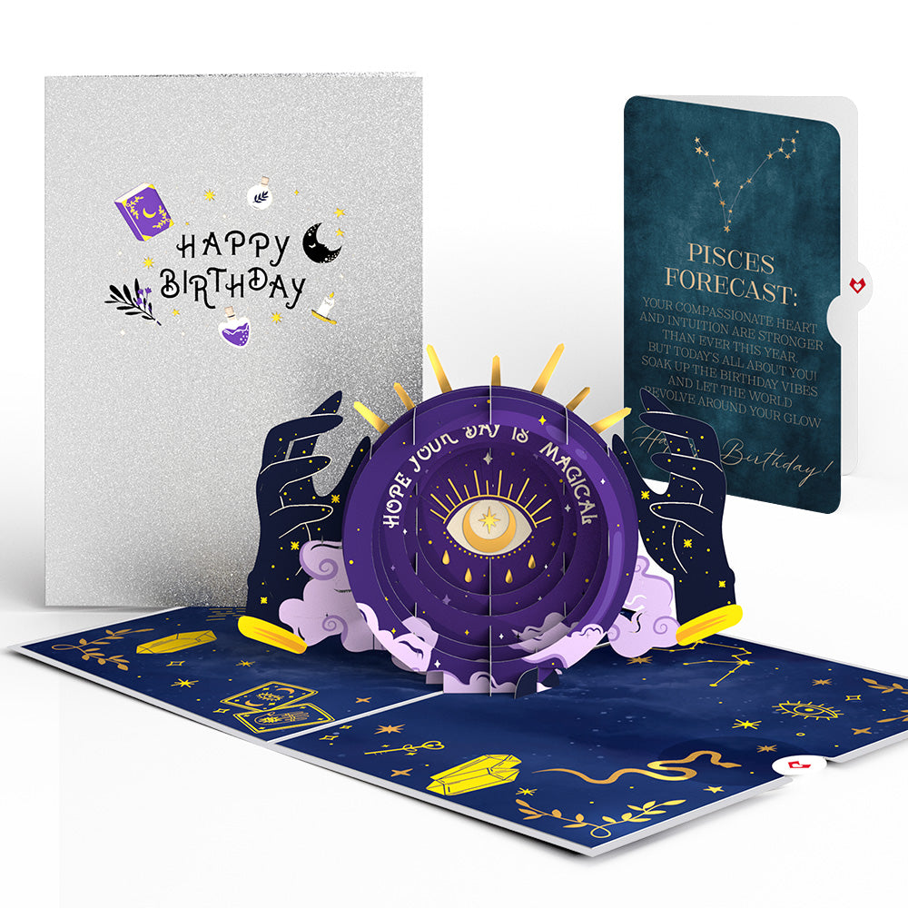 Magical Birthday Pop-Up Card and Pisces Zodiac Sentiment Set