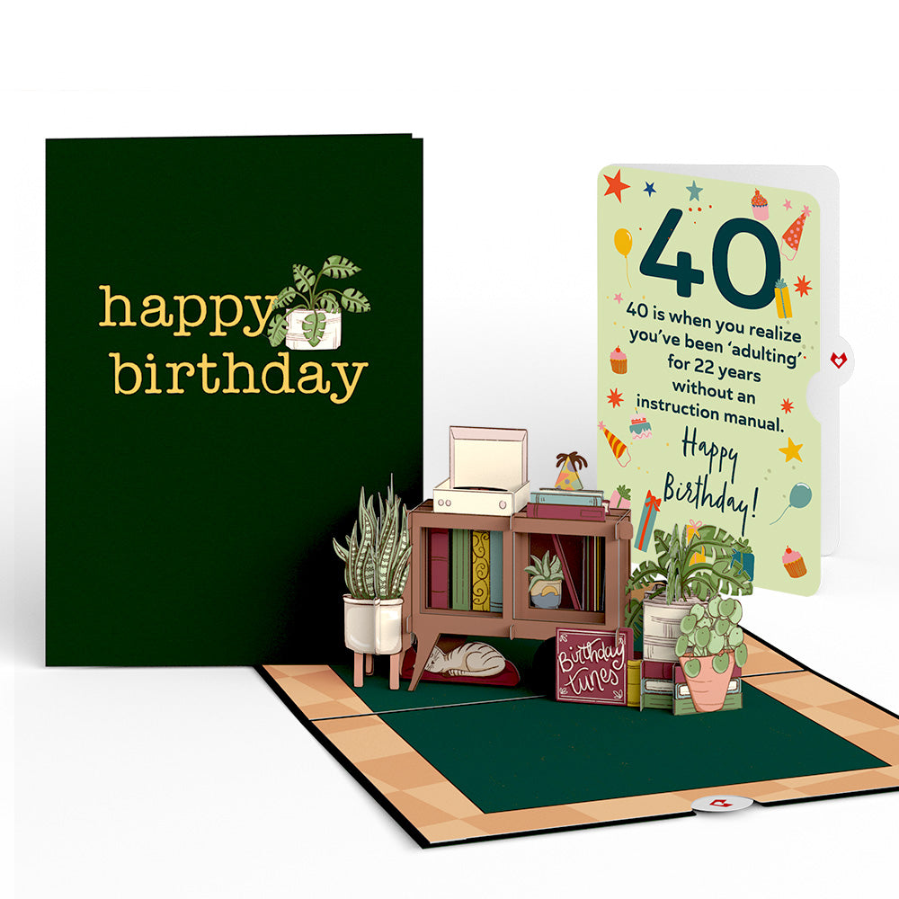40th Birthday Houseplants Pop-Up Card and Sentiment Set