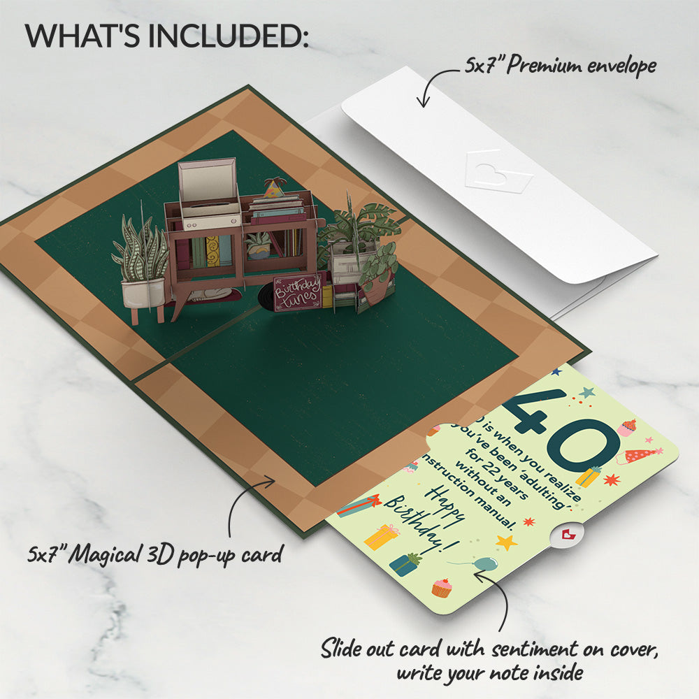 40th Birthday Houseplants Pop-Up Card and Sentiment Set