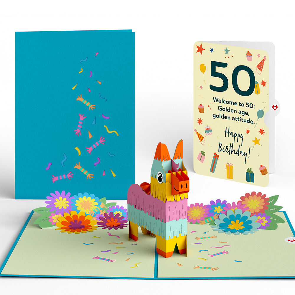 Pinata 50th Birthday Pop-Up Card and Sentiment Set