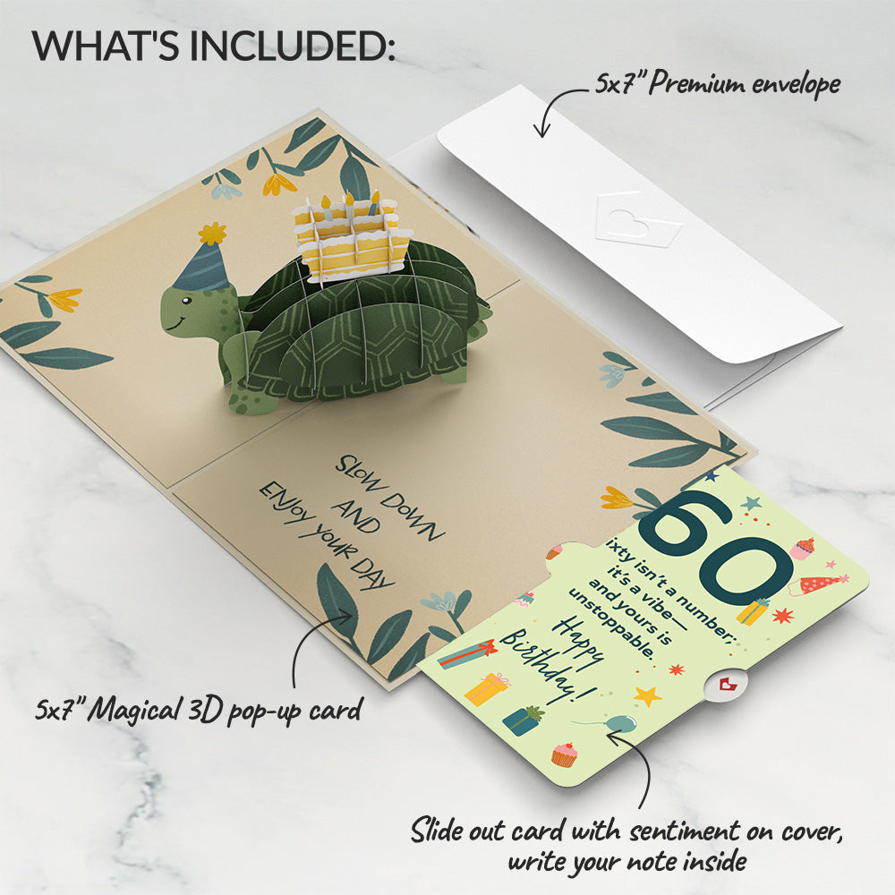 Shell-ebrate 60th Birthday Turtle Pop-Up Card and Sentiment Set