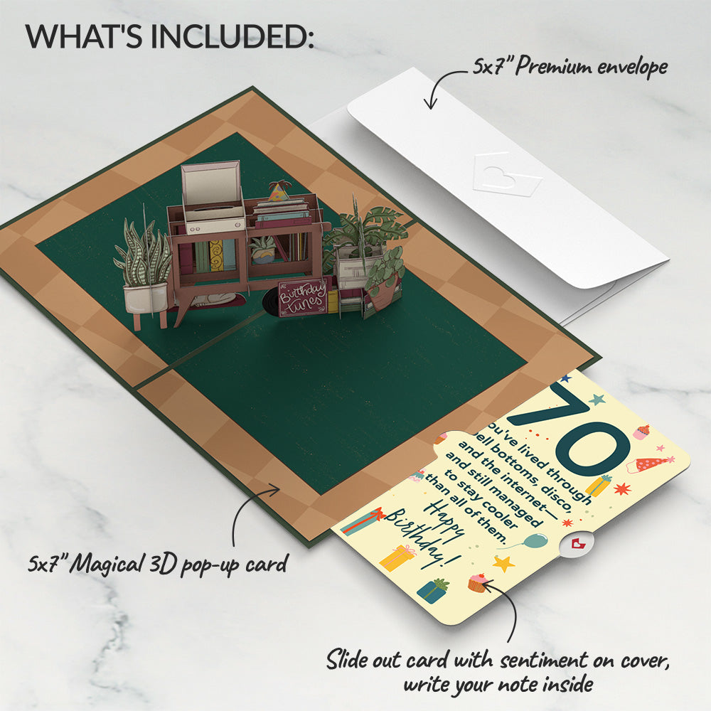 70th Birthday Houseplants Pop-Up Card and Sentiment Set
