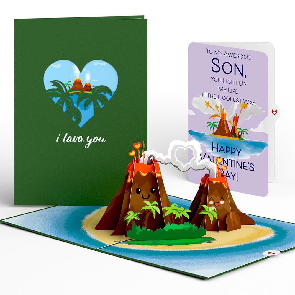I Lava You Valentine Pop-Up Card and Sentiment Set for Son