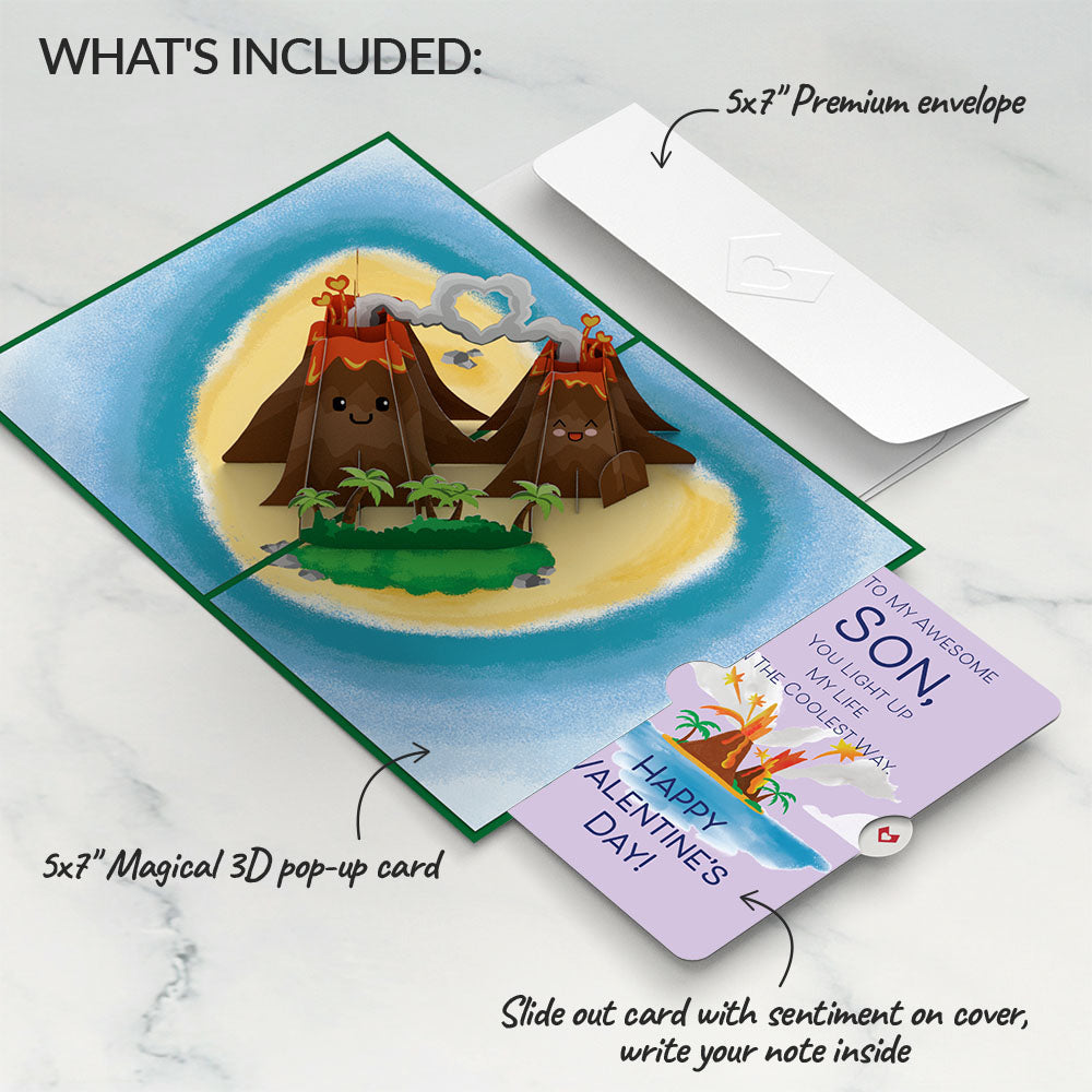 I Lava You Valentine Pop-Up Card and Sentiment Set for Son