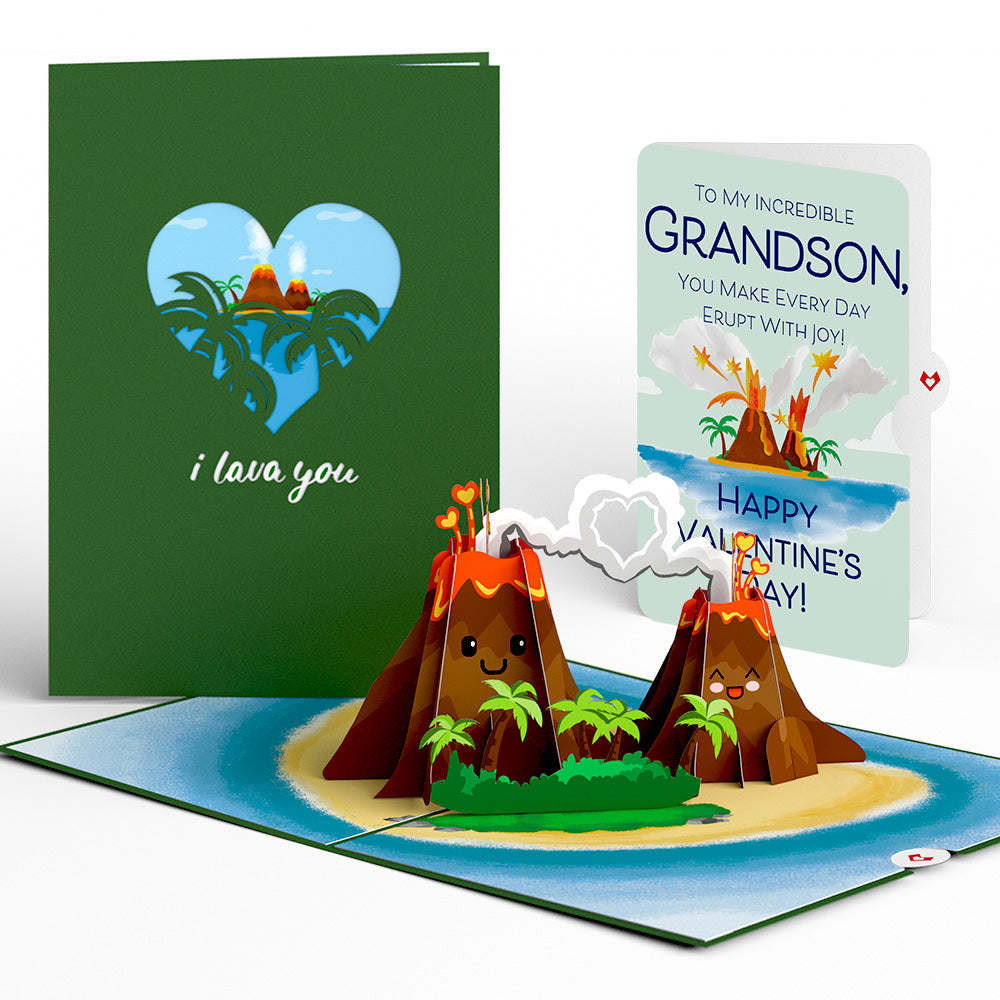 I Lava You Valentine Pop-Up Card and Sentiment Set for Grandson
