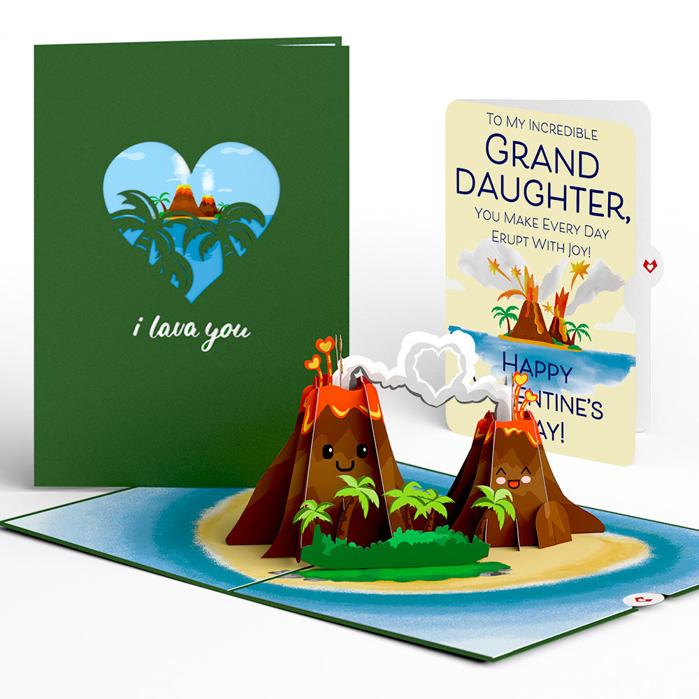I Lava You Valentine Pop-Up Card and Sentiment Set for Granddaughter