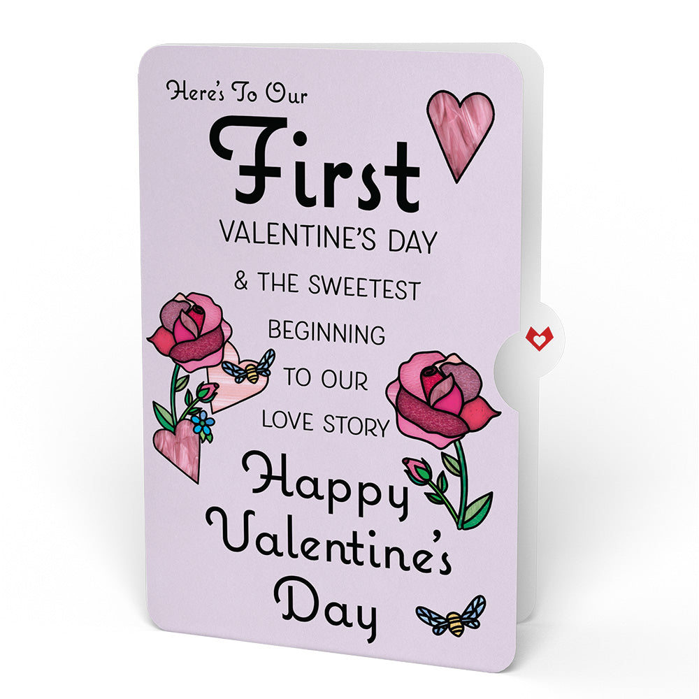 Bee Mine Suncatcher The Sweetest Beginning Valentine Pop-Up Card and Sentiment Set