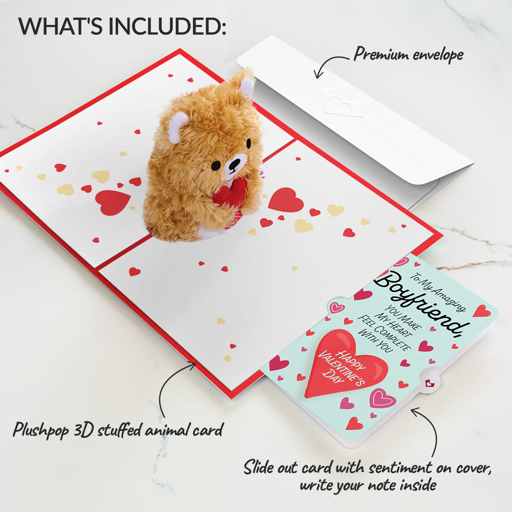 You're The Beary Best Valentine Plushpop Card and Sentiment Set for Boyfriend