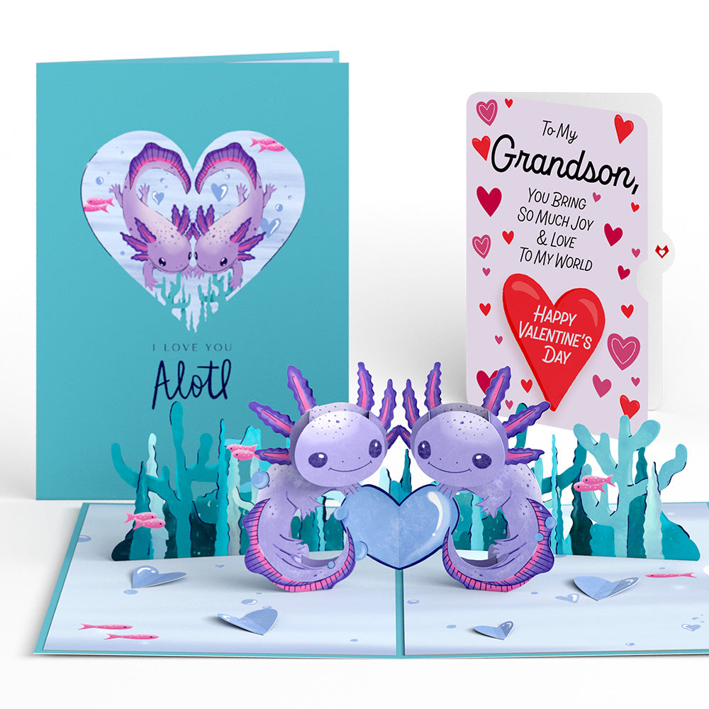 Love You A-Lotl Valentine Pop-Up Card and Sentiment Set for Grandson