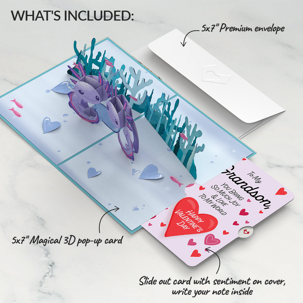 Love You A-Lotl Valentine Pop-Up Card and Sentiment Set for Grandson