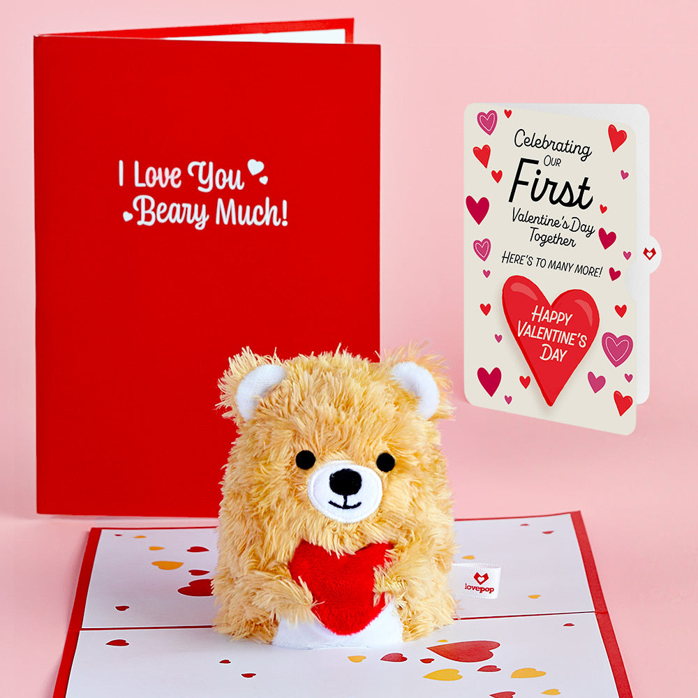 You're The Beary Best Our First Valentine Together Plushpop Card