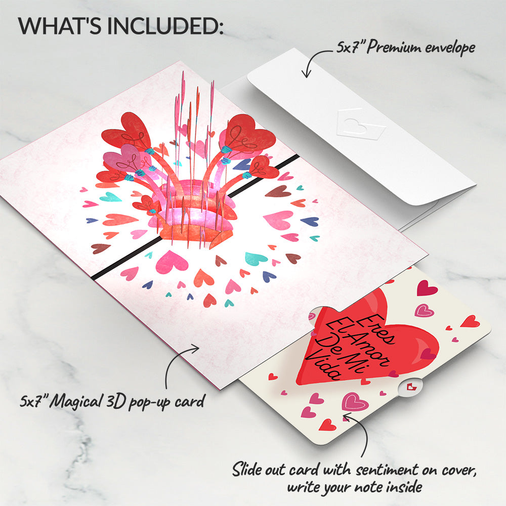You Light Up My Life Eres El Amor De Mi Vida Valentine Pop-Up Card and Sentiment Set