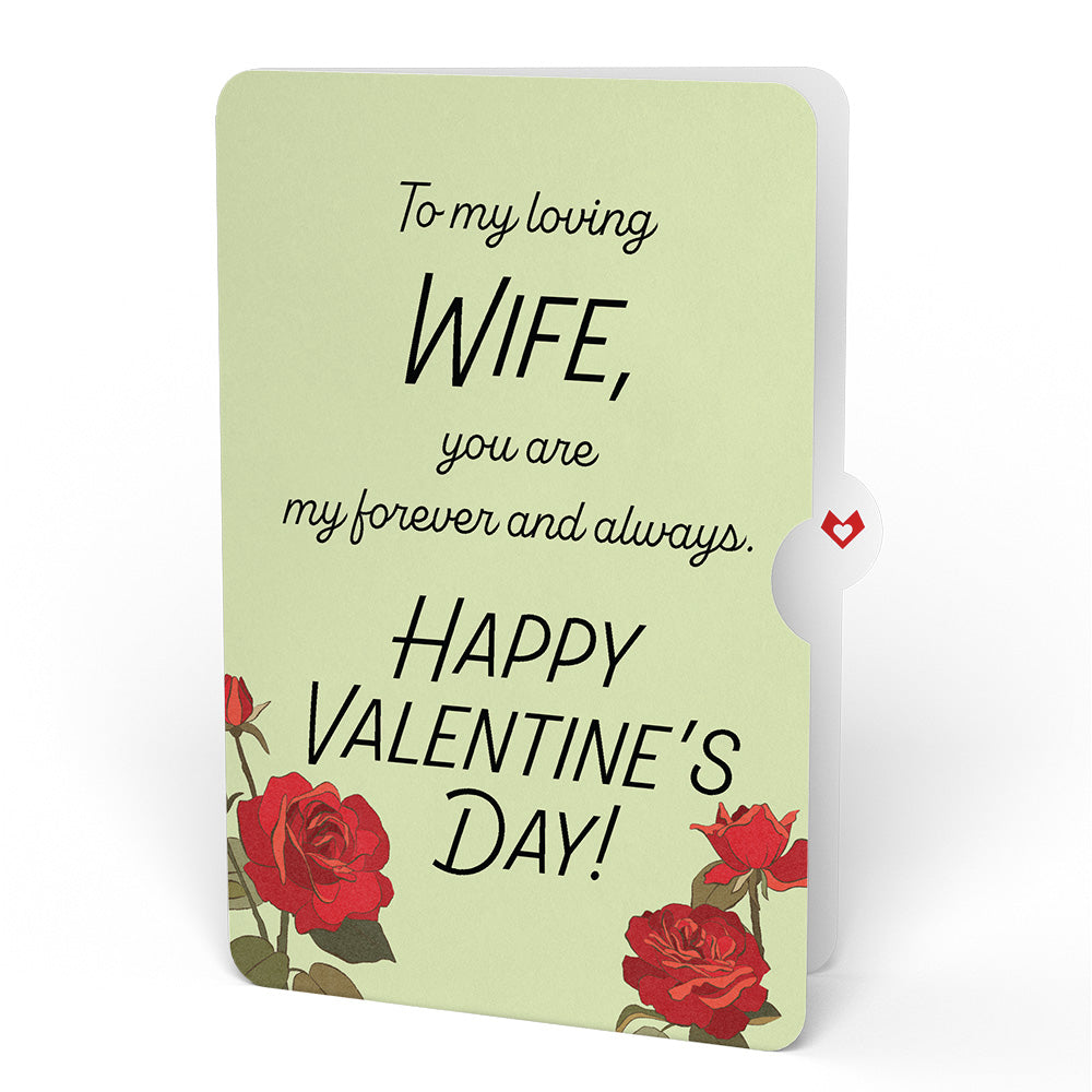 I Love You Roses Valentine Pop-Up Card and Sentiment Set for Wife