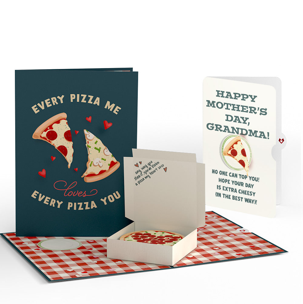 Pizza Love Mother's Day Pop-Up Card and Sentiment Set for Grandma