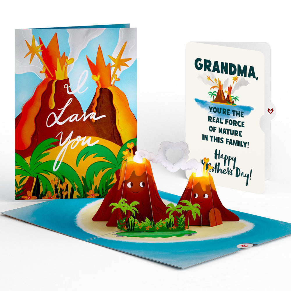 I Lava You Mother's Day Light-Up Pop-Up Card and Sentiment Set for Grandma