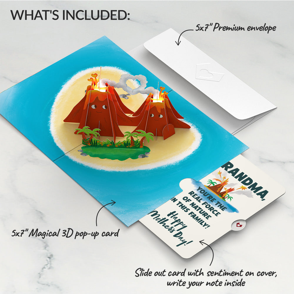 I Lava You Mother's Day Light-Up Pop-Up Card and Sentiment Set for Grandma
