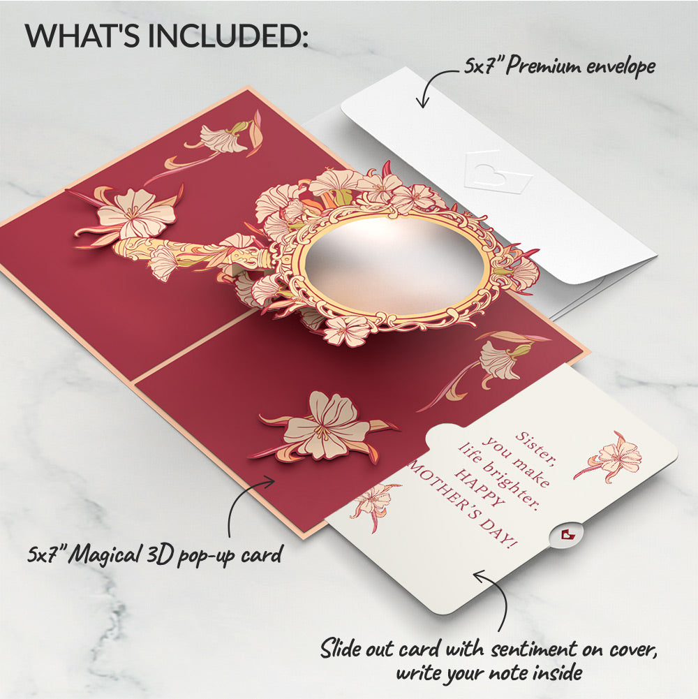 Reflection of Love and Support Mirror Mother's Day Pop-Up Card and Sentiment Set for Sister