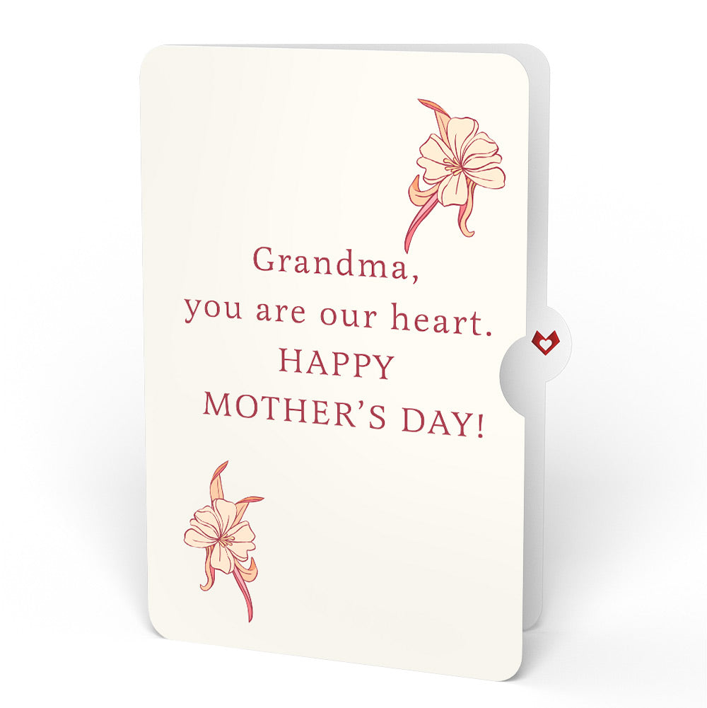 Cheerful Tulips Mother's Day Pop-Up Card and You Are Our Heart Sentiment Set for Grandma