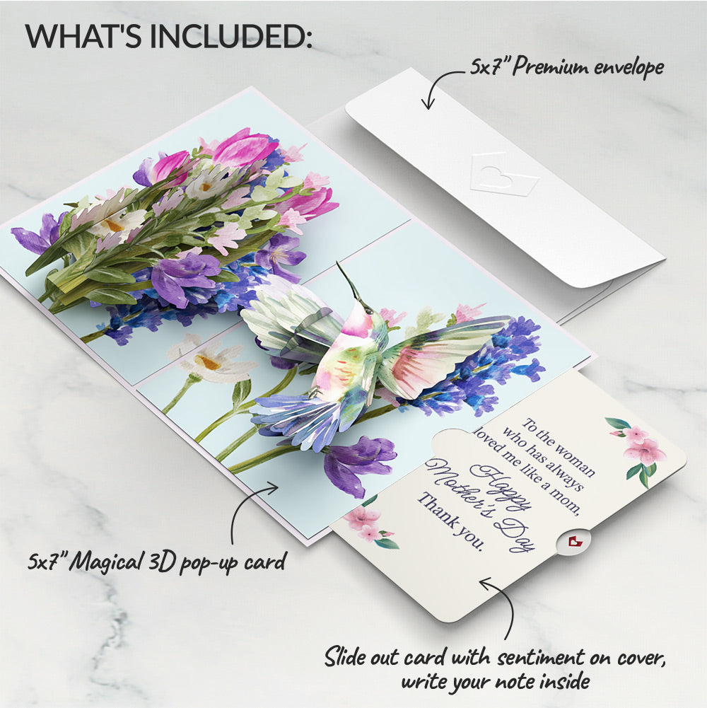 Love in Bloom Hummingbird Mother's Day Pop-Up Card and Loved Me Like A Mom Sentiment Set