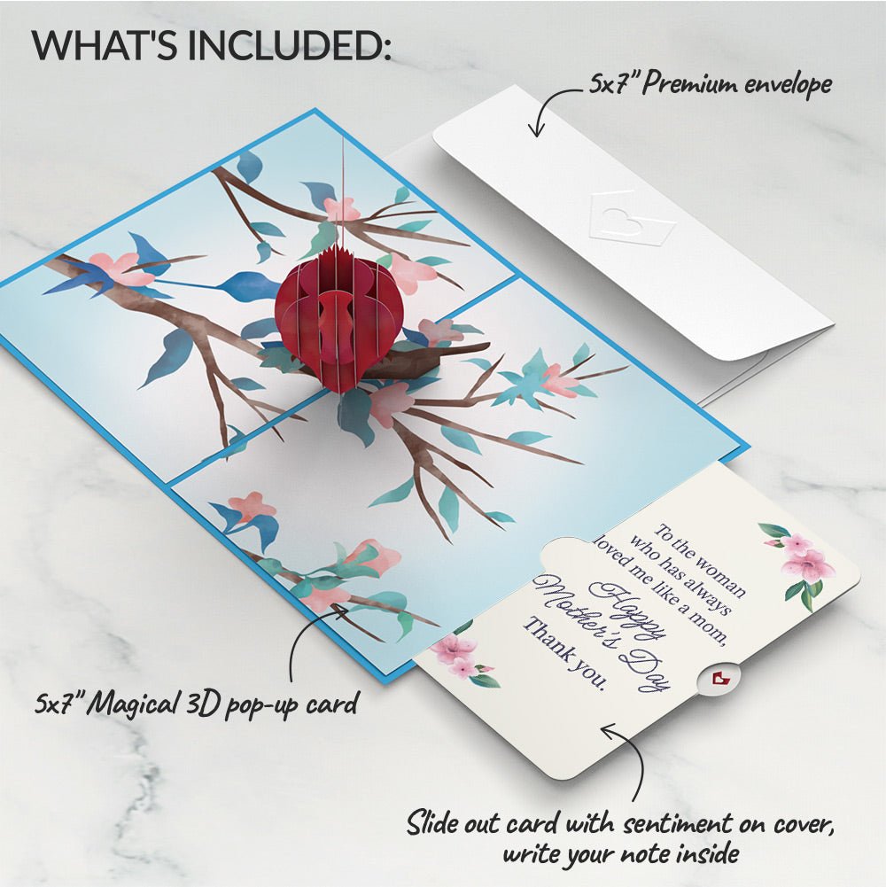 Love Cardinal Mother's Day Pop-Up Card and Loved Me Like A Mom Sentiment Set