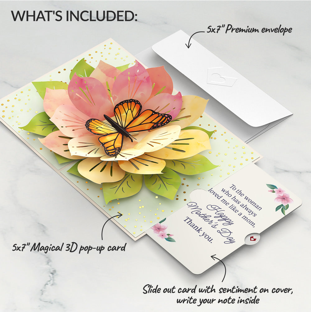 Monarch Butterfly Bloom Mother's Day Pop-Up Card and Loved Me Like A Mom Sentiment Set