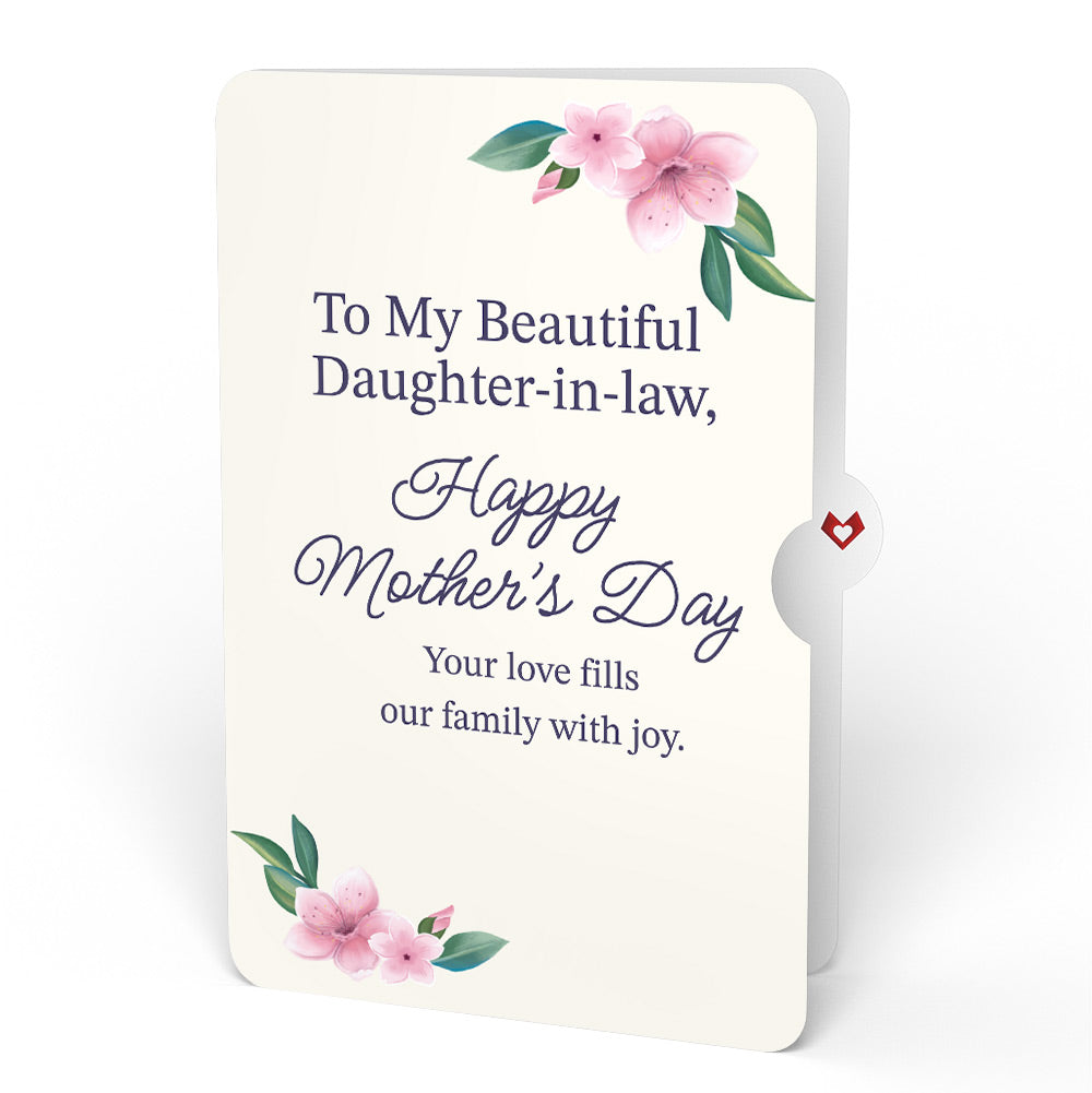You Brighten My World Birds Mother's Day Suncatcher Card and Sentiment Set for Daughter-in-law