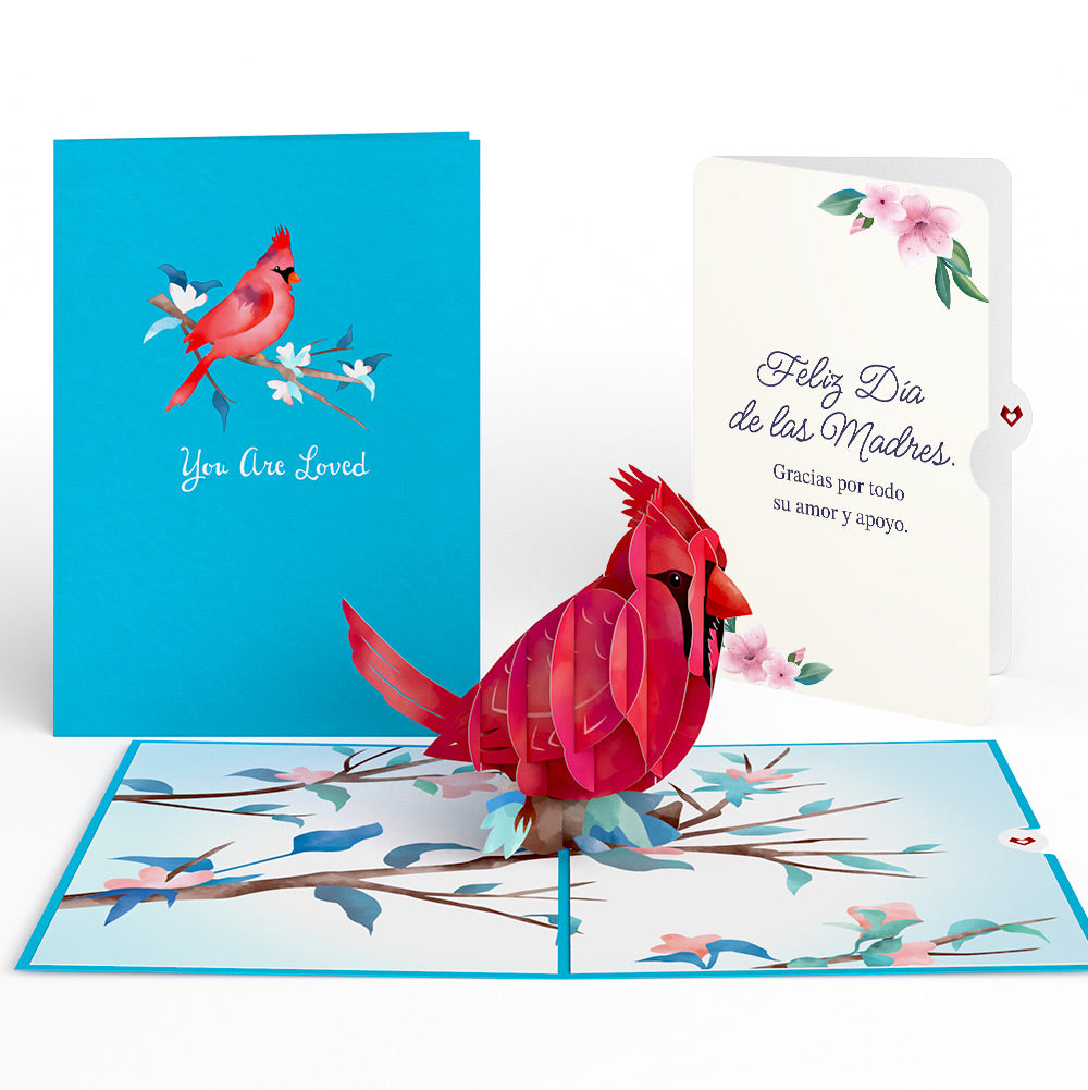 Love Cardinal Mother's Day Pop-Up Card and Sentiment Set for Spanish Mom