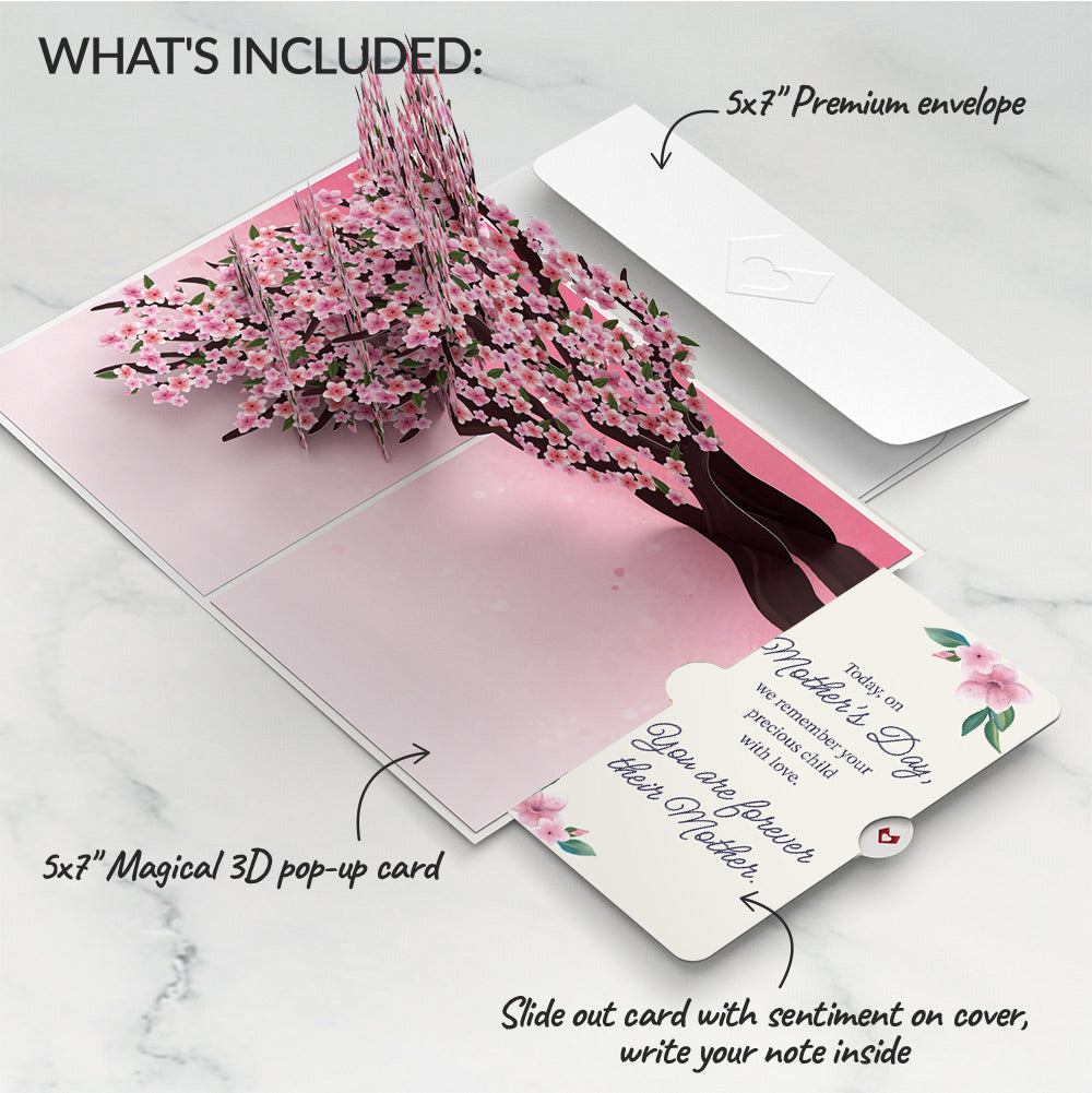 Cherry Blossom Branches in Bloom Mother's Day Pop-Up Card and You Are Forever Their Mom Sentiment Set