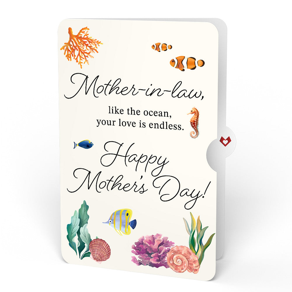 Seaside Sandcastle Mother's Day Pop-Up Card and Sentiment Set for Mother-in-law