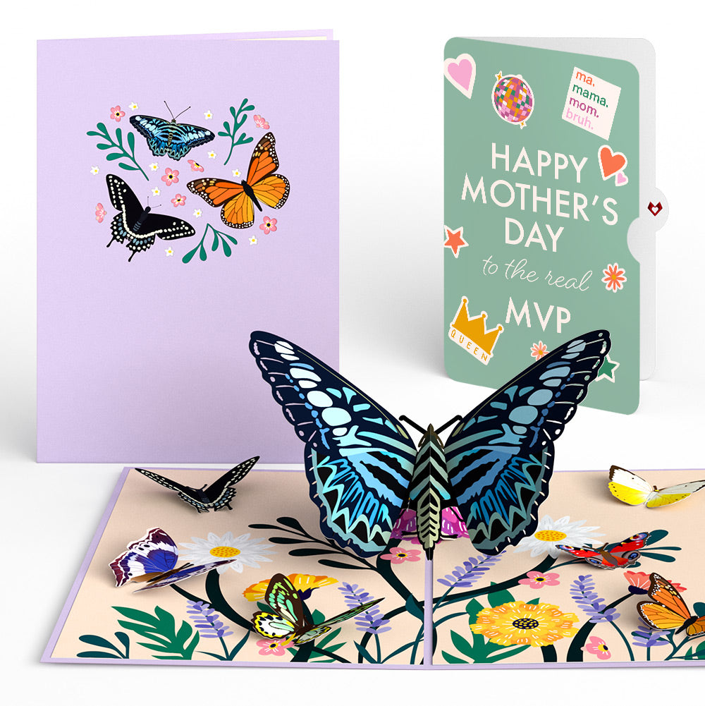 Garden Butterflies Mother's Day Pop-Up Card and The real MVP Sentiment Set