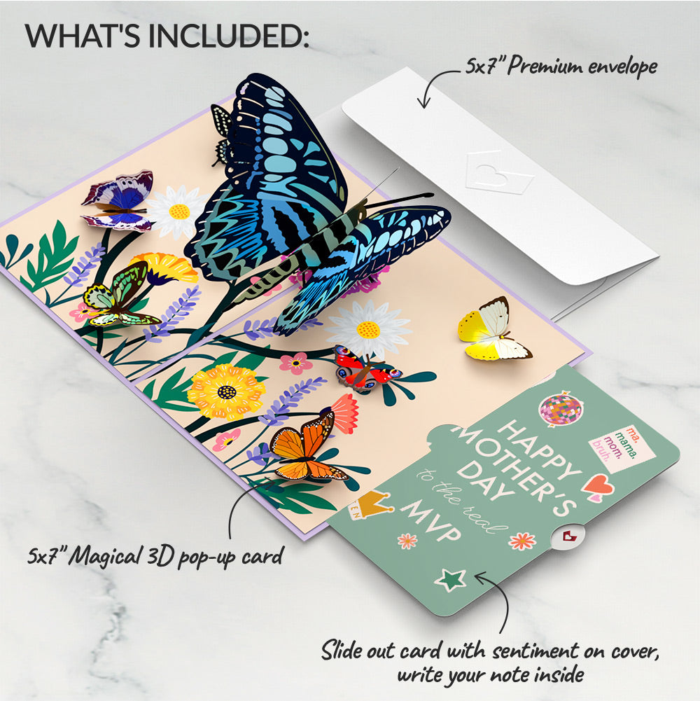 Garden Butterflies Mother's Day Pop-Up Card and The real MVP Sentiment Set