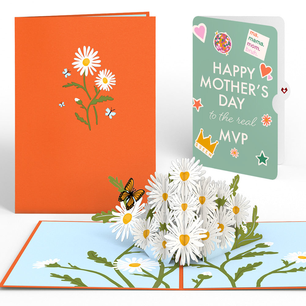 Daisies with Monarch Butterfly Mother's Day Pop-Up Card and The real MVP Sentiment Set
