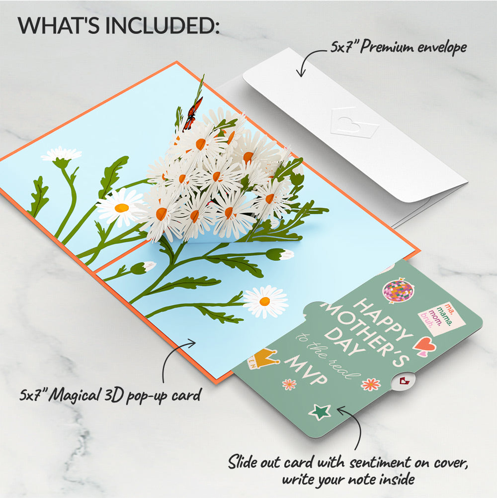 Daisies with Monarch Butterfly Mother's Day Pop-Up Card and The real MVP Sentiment Set