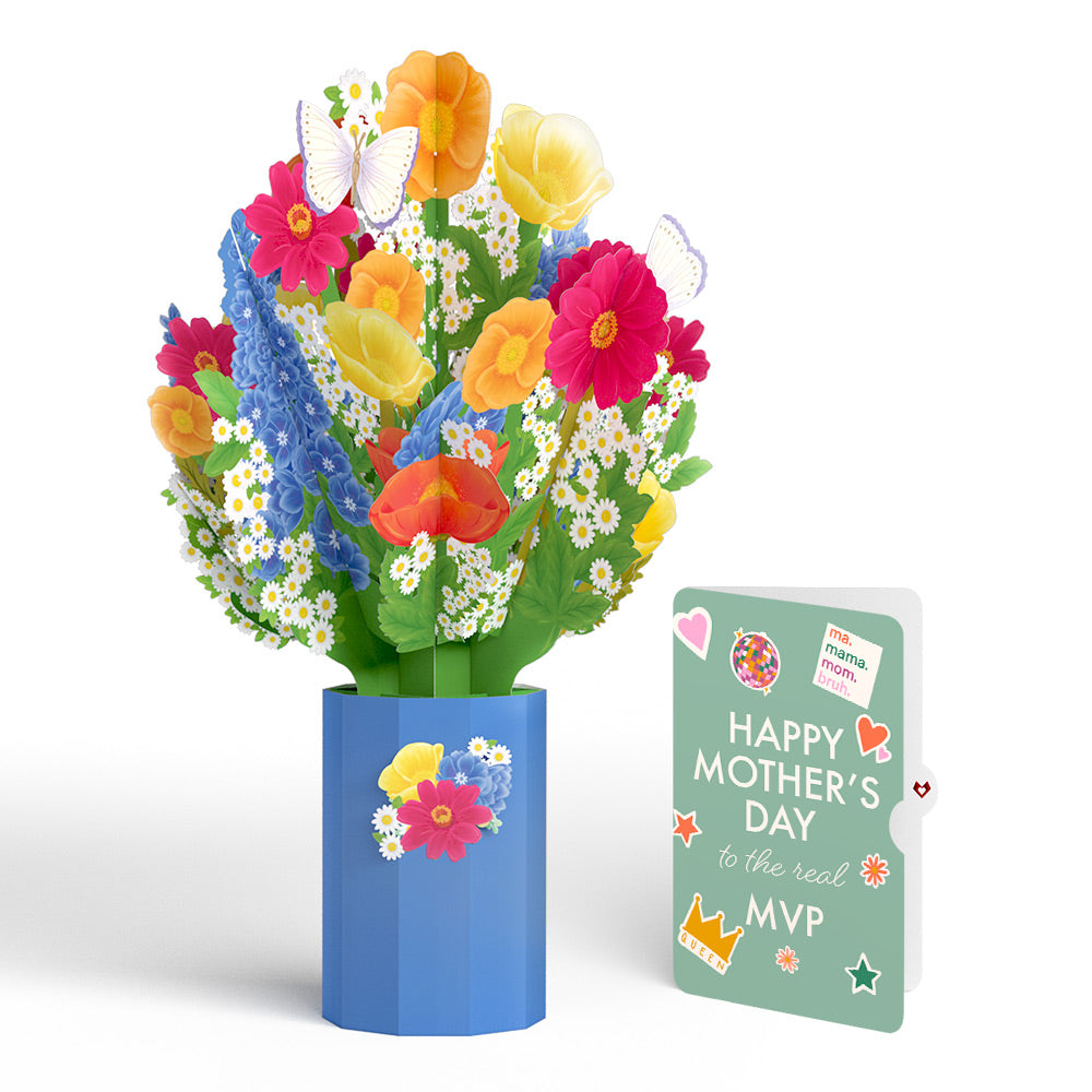 Wildflower Mother's Day Bouquet and The real MVP Sentiment Set