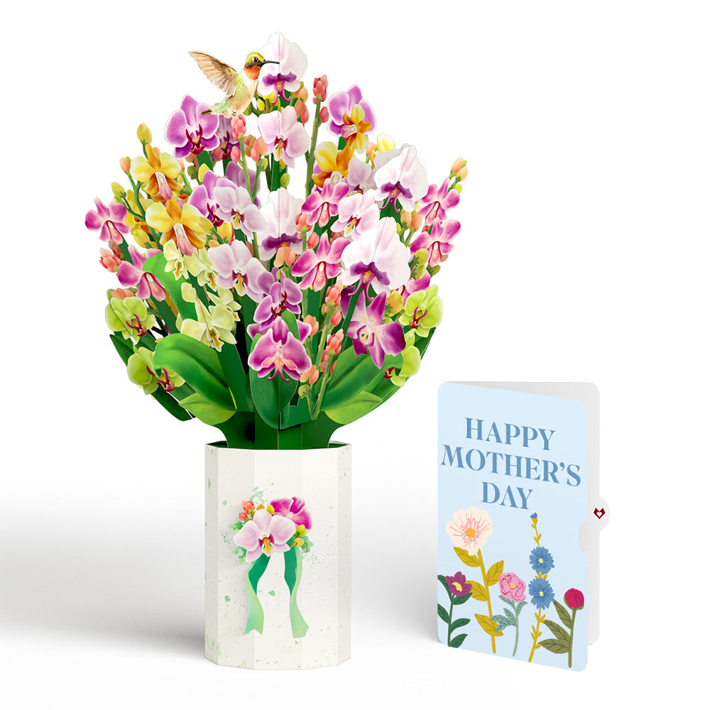 Orchid Mother's Day Bouquet and Sentiment Set