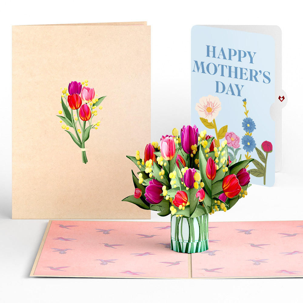 Cheerful Tulips Mother's Day Pop-Up Card and Sentiment Set