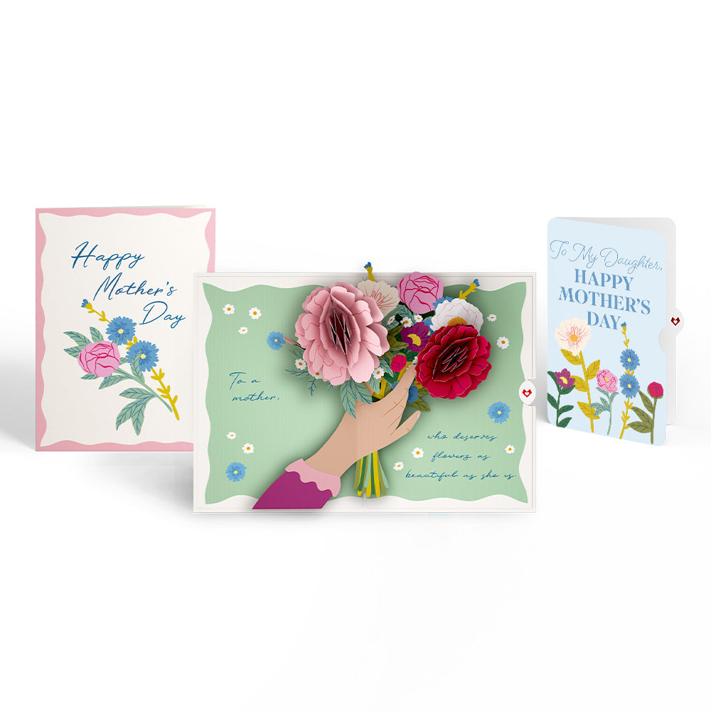 Happy Mother’s Day Flowers Mother's Day Pop-Up Card and Sentiment Set for Daughter
