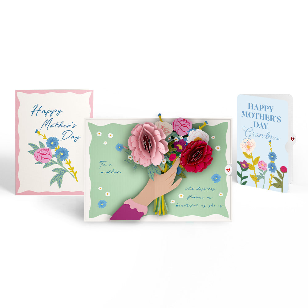 Happy Mother’s Day Flowers Mother's Day Pop-Up Card and Sentiment Set for Grandma
